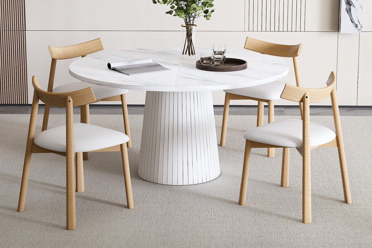 CYNOVA 47" Round Dining Table Set of 4