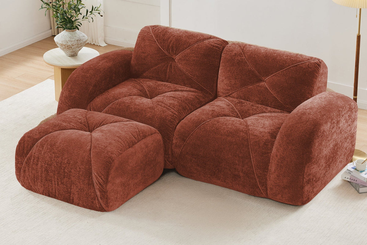 MYLO 80" Loveseat with 1 Ottoman