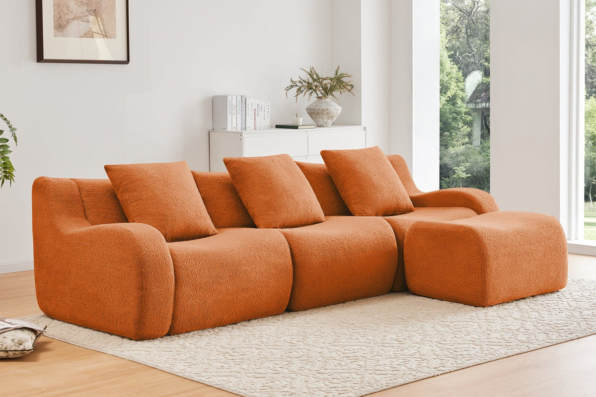 ROMA 115.3" 3-Seater Sofa with 1 Ottoman