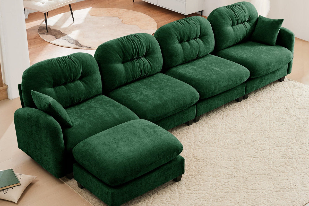 NUVIA 140&quot; 4 Seater Sofa with 1 Ottoman