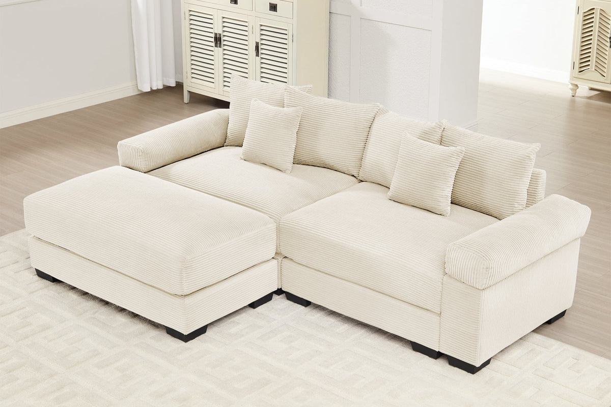 DESEO 92&quot; Loveseat with 1 Ottoman