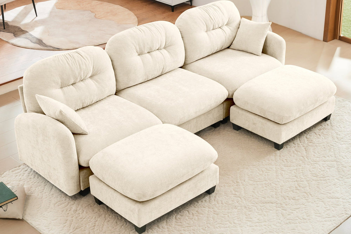 NUVIA 107&quot; 3 Seater with 2 Ottomans
