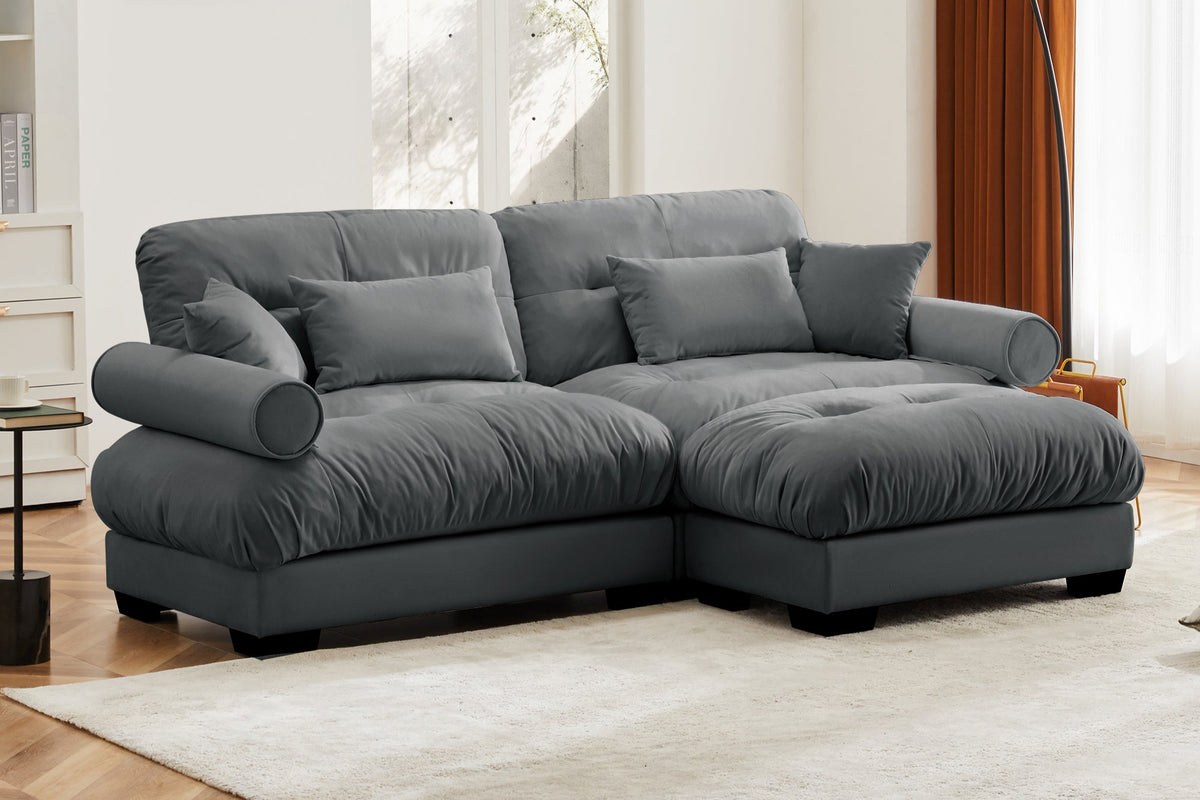 CLOUDIES 94&quot; Loveseat with 1 Ottoman