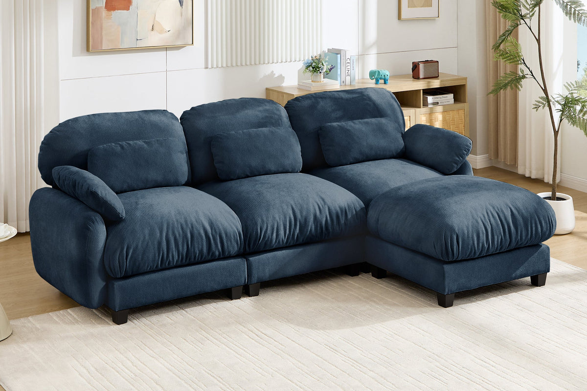 UNIONN 104" 3-Seater Sofa With 1 Ottoman
