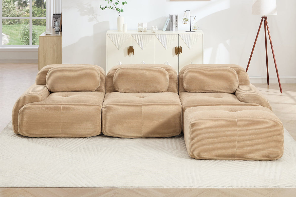 MIA 117&#39;&#39; 3-Seater Sofa with 1 Ottoman