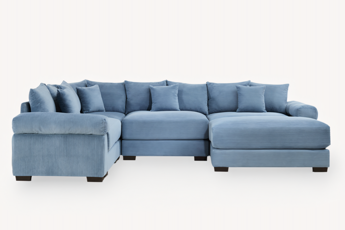 DESEO 196&quot; Sectional Sofa with Ottoman