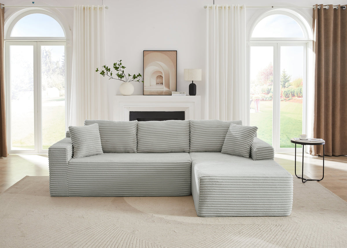 NOUVA 103" Corduroy Right Chaise Sofa