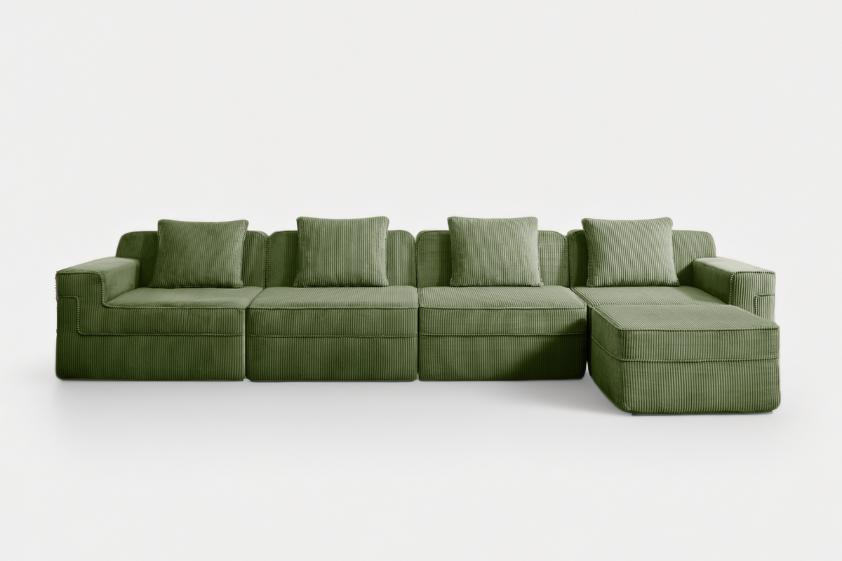 MARTHA 153" 4-Seater Sofa with 1 Ottoman