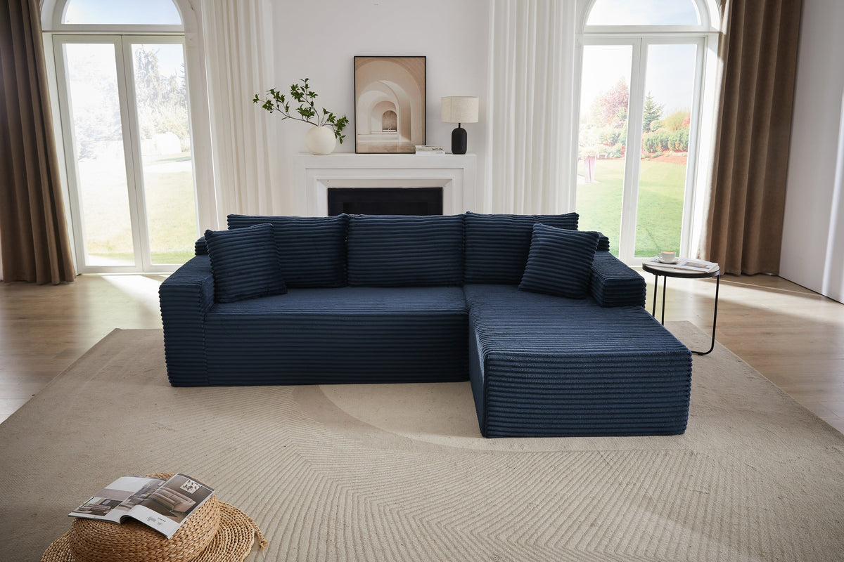 NOUVA 103" Corduroy Right Chaise Sofa