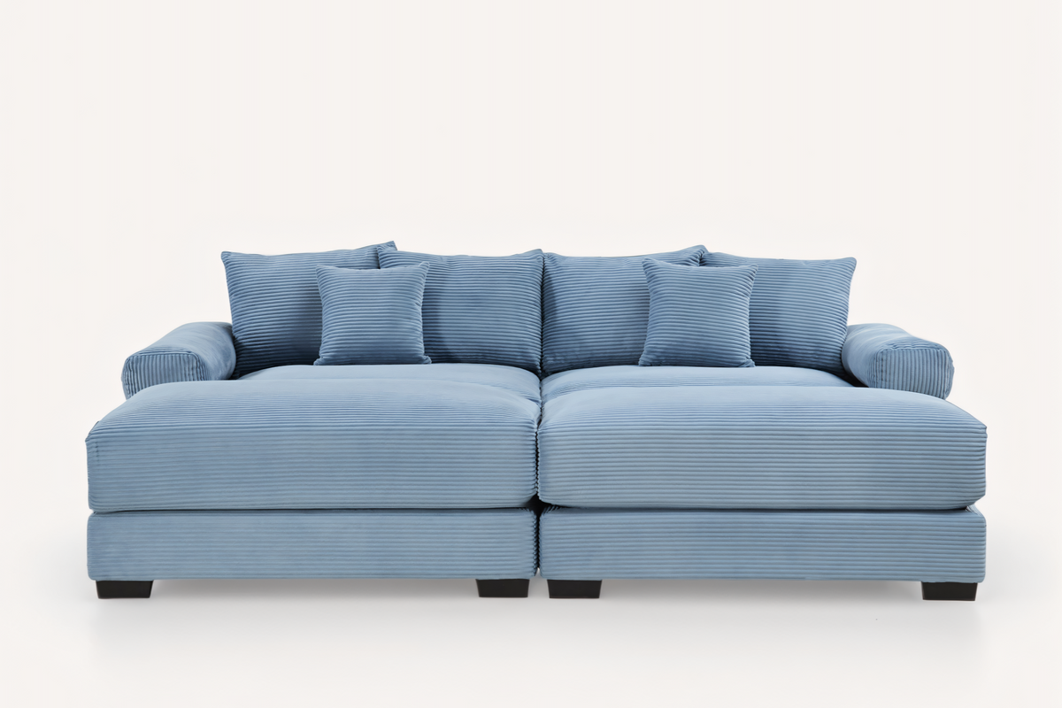 DESEO 92&quot; Loveseat with 2 Ottoman