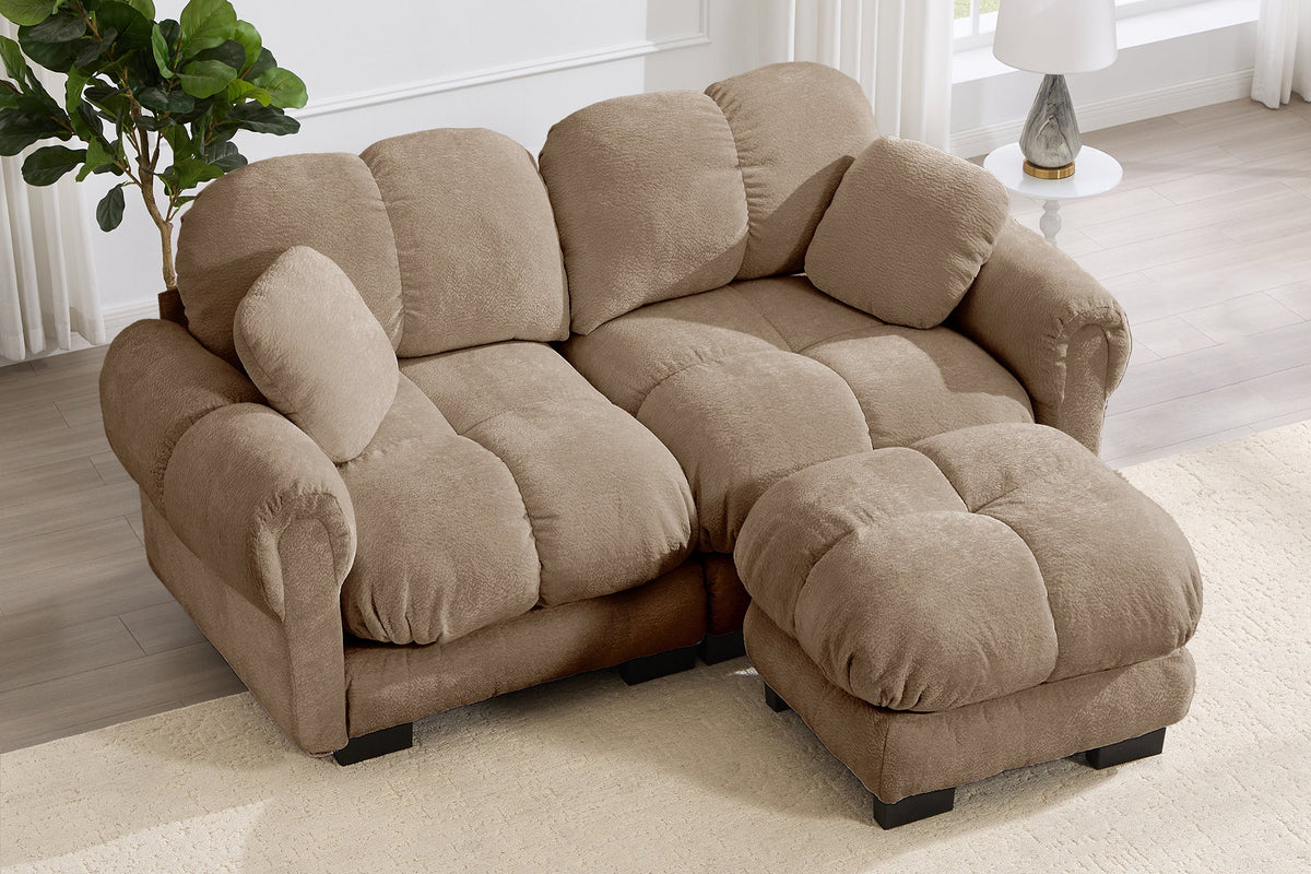 PRINCE 76" Loveseat With 1 Ottoman