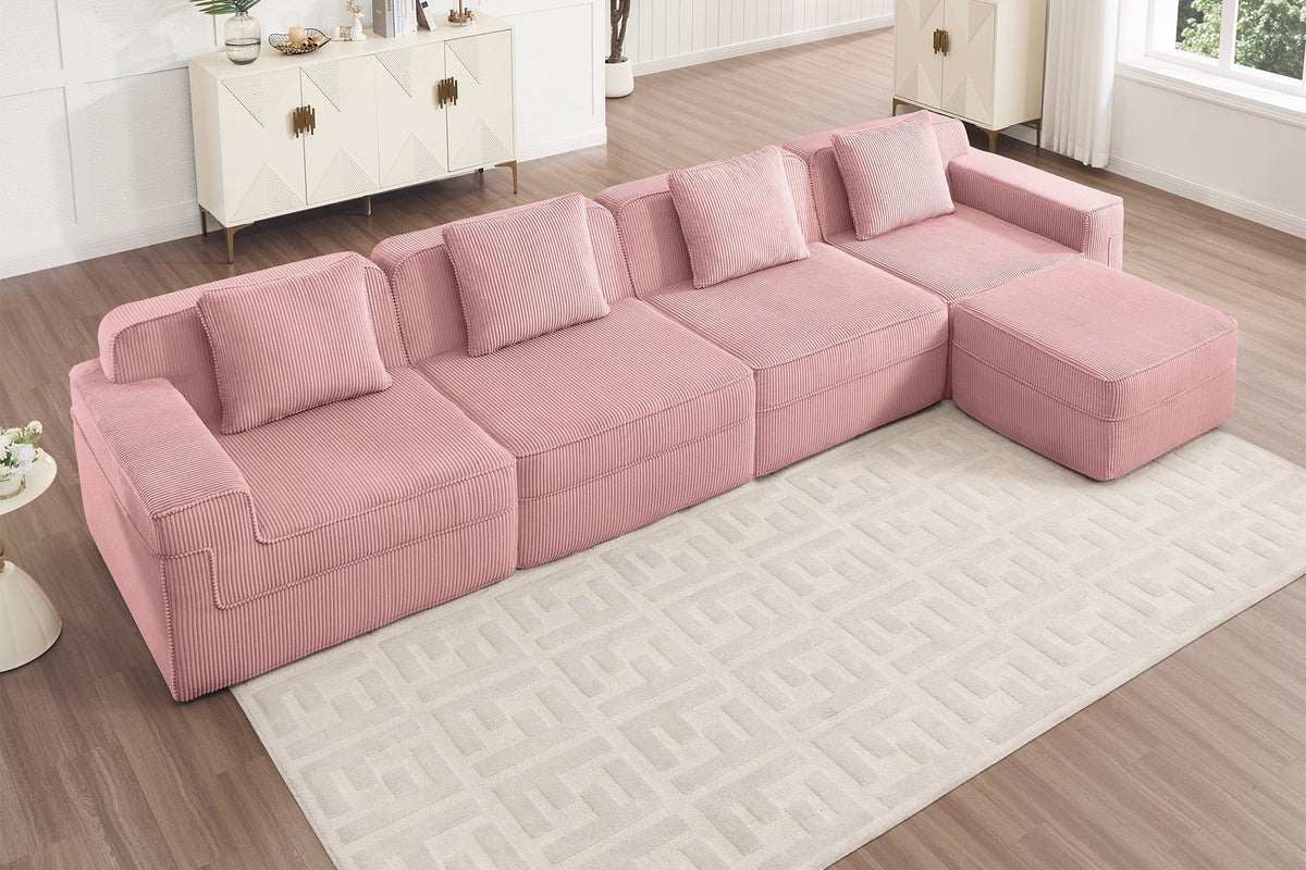MARTHA 153" 4-Seater Sofa with 1 Ottoman