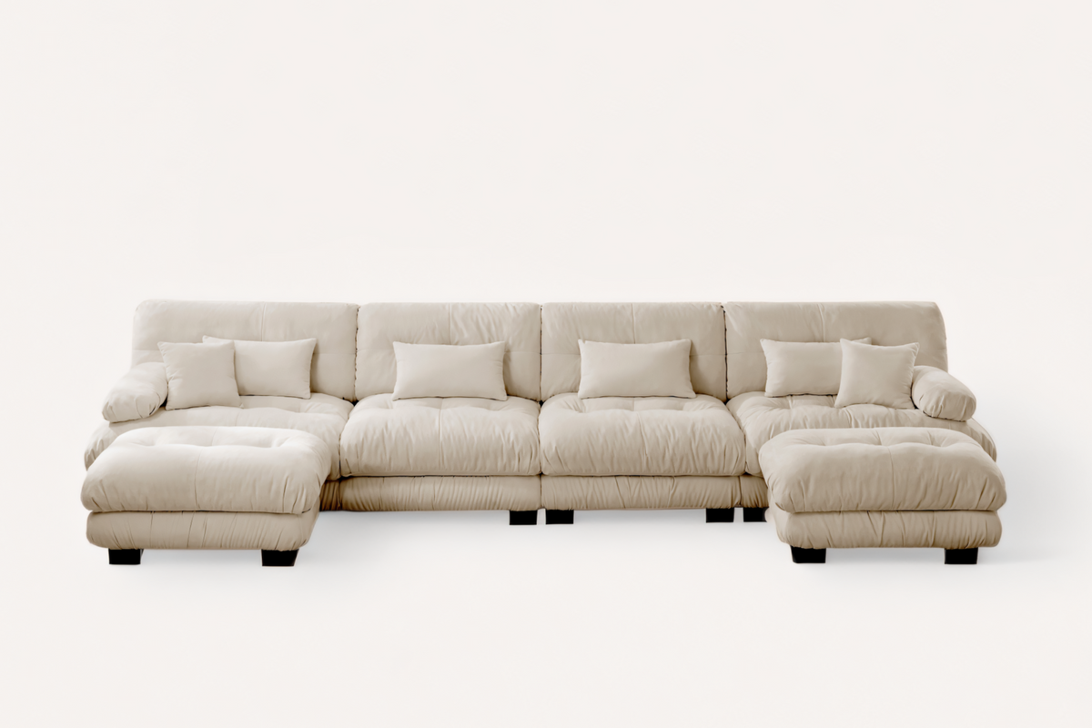 CLOUDIES 173" 4 Seater Sofa with 2 Ottomans