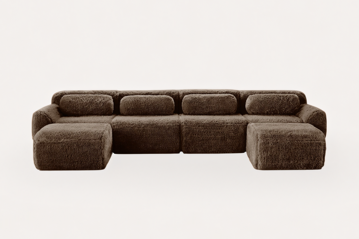 MELLOW 149" 4-Seater Sofa with 2 Ottomans