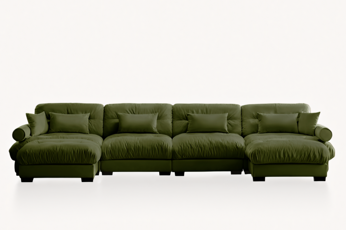 CLOUDIES 173&quot; 4 Seater Sofa with 2 Ottomans