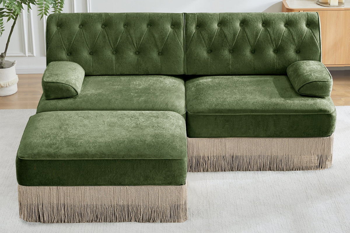 ELIZA 76" Loveseat Sofa With 1 Ottoman
