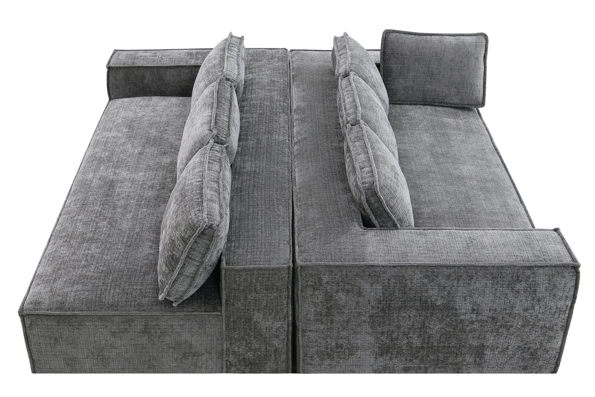 NOUVA 130&quot; Chenille 6-Seater sofa