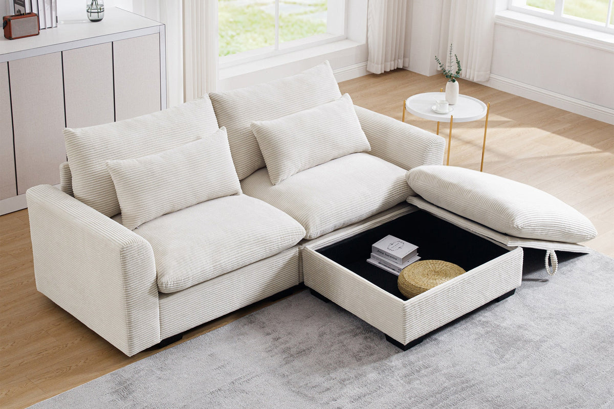 HARMONY 86&quot; Loveseat with 1 Ottoman