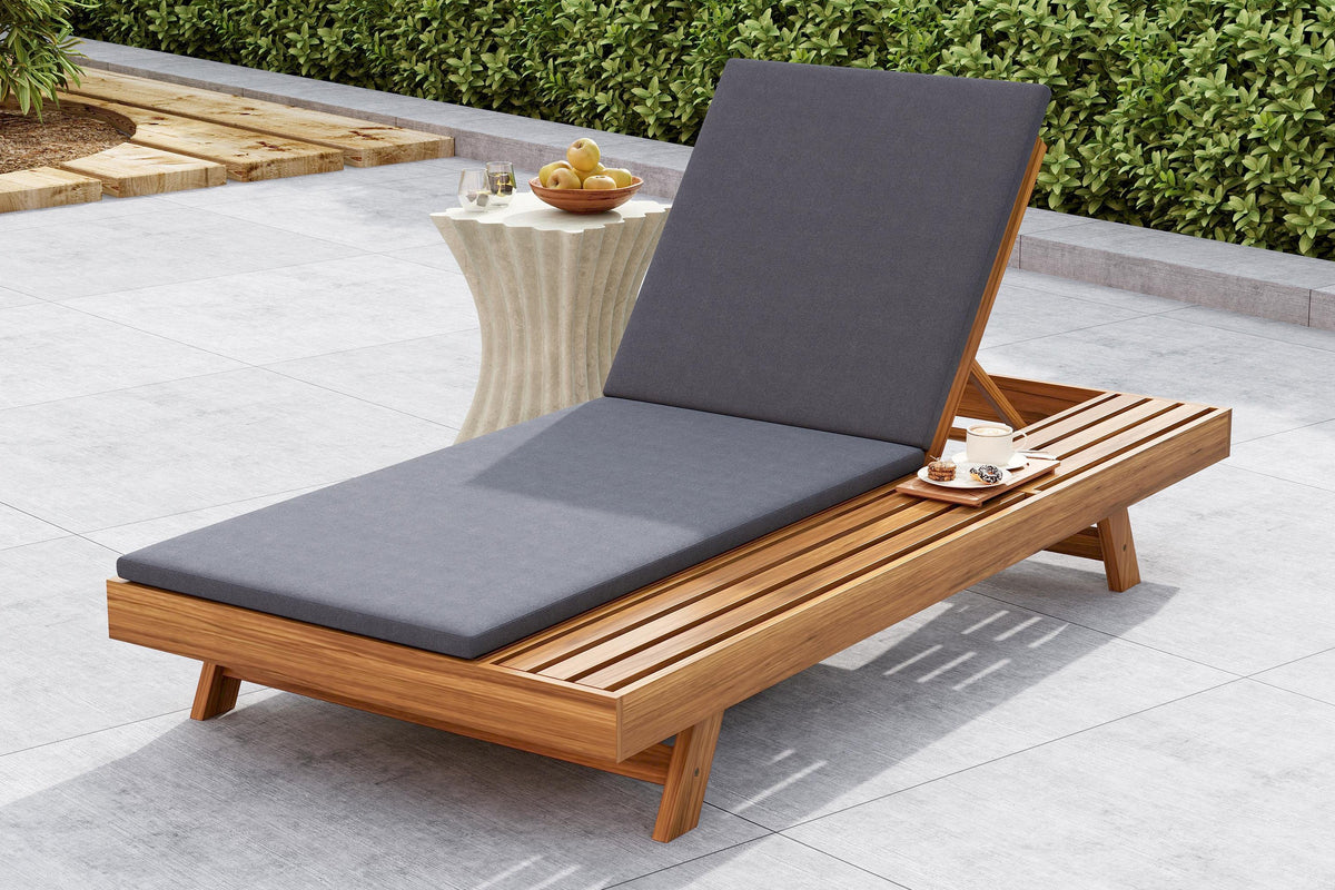 ORVA Lounge Chaise Side Table Set 2 Inch Thick Pad