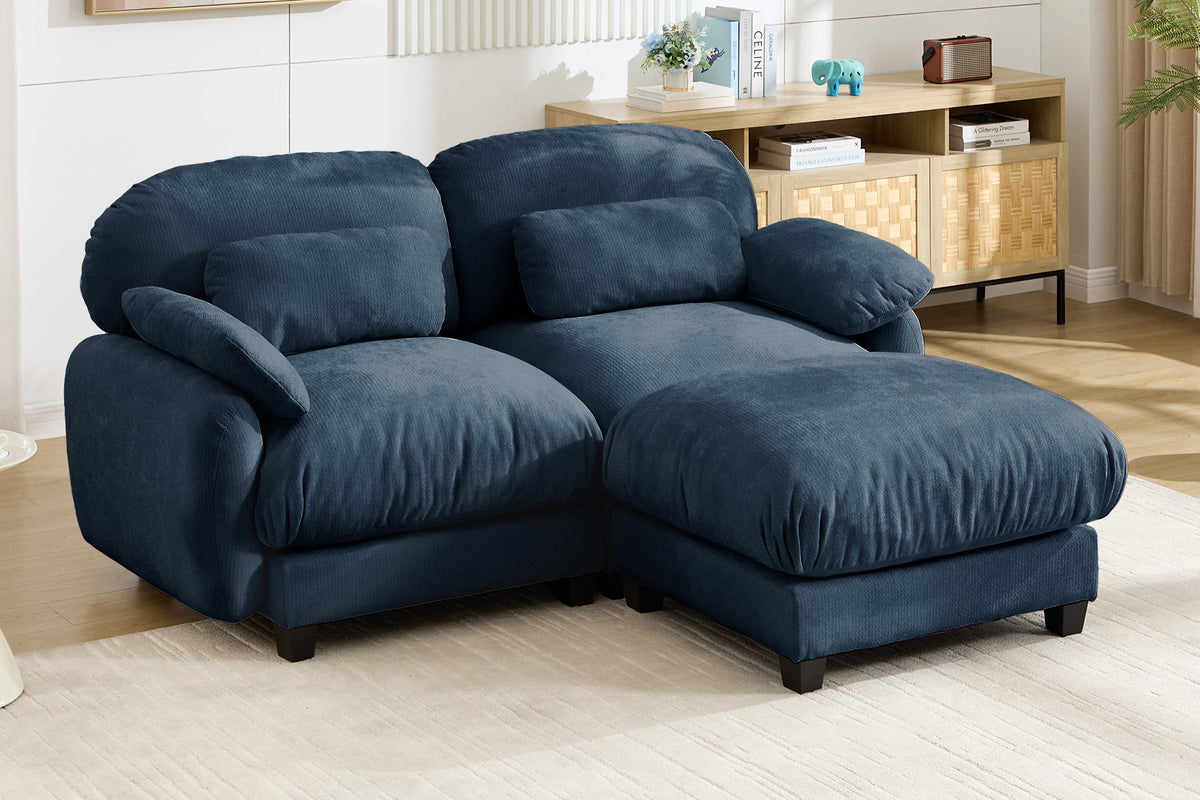 UNIONN 72" Loveseat With 1 Ottoman