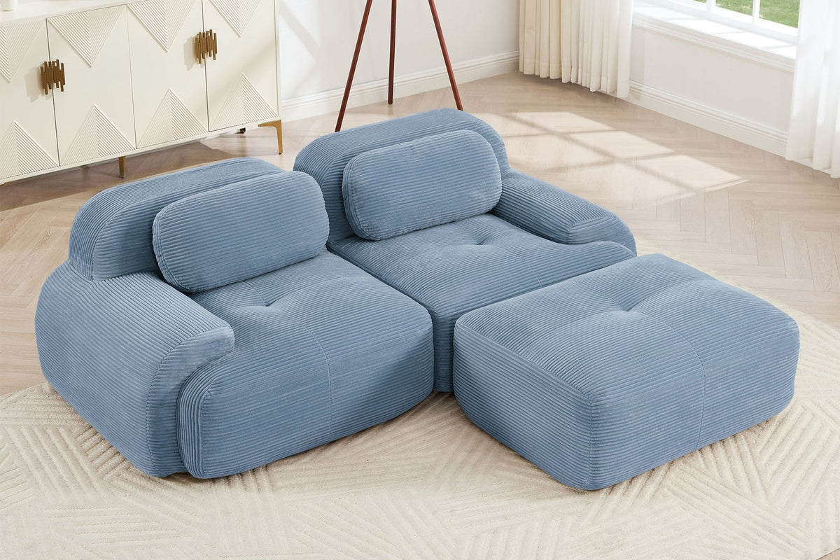 MIA 82&#39;&#39; Loveseat with 1 Ottoman