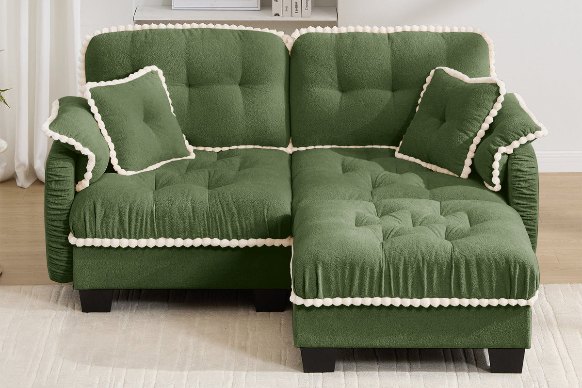 SANDRA 70" Loveseat With 1 Ottoman