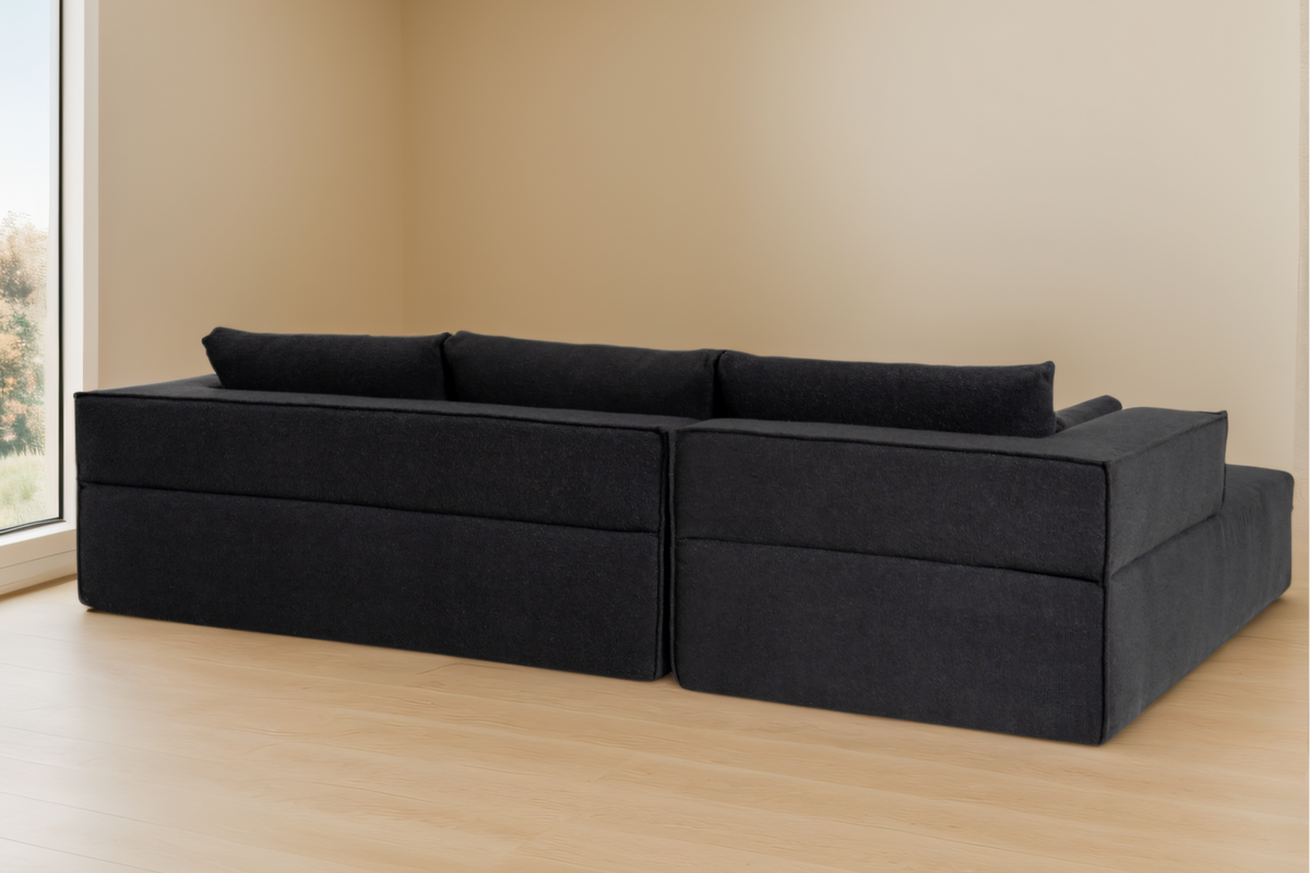 NOUVA 112&quot; Boucle Sectional + Complimentary Side Table