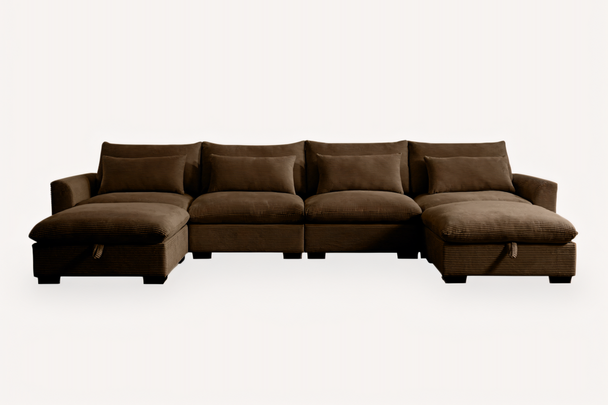 HARMONY 157&quot; 4-Seater Sofa with 2 Ottomans