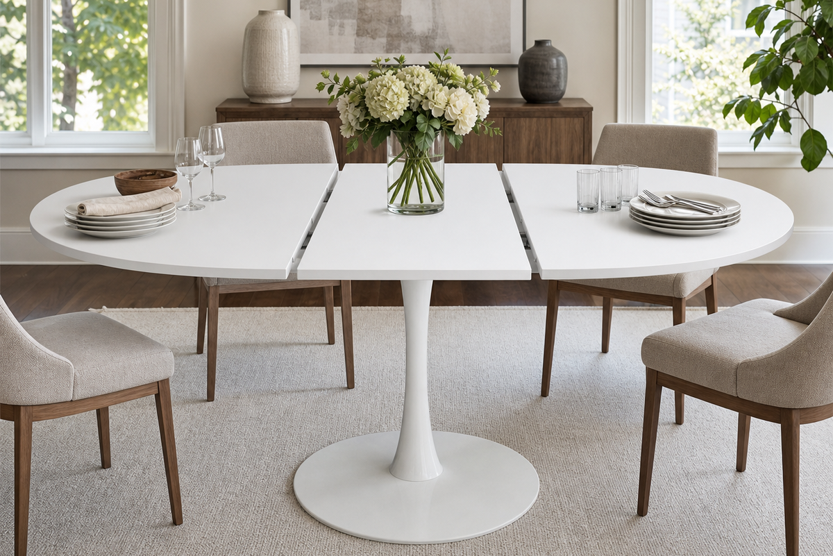 ROWAN 42"-57" Extendable Round Dining Table