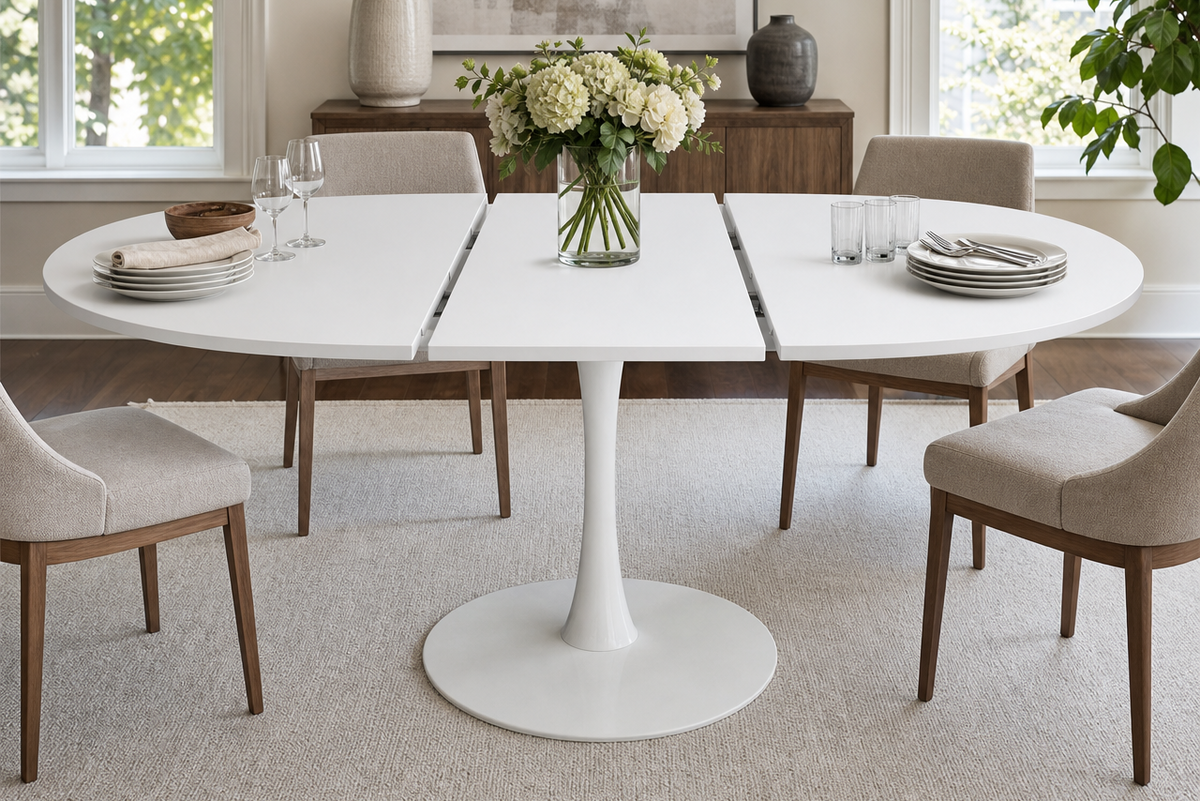 ROWAN 42"-57" Extendable Round Dining Table