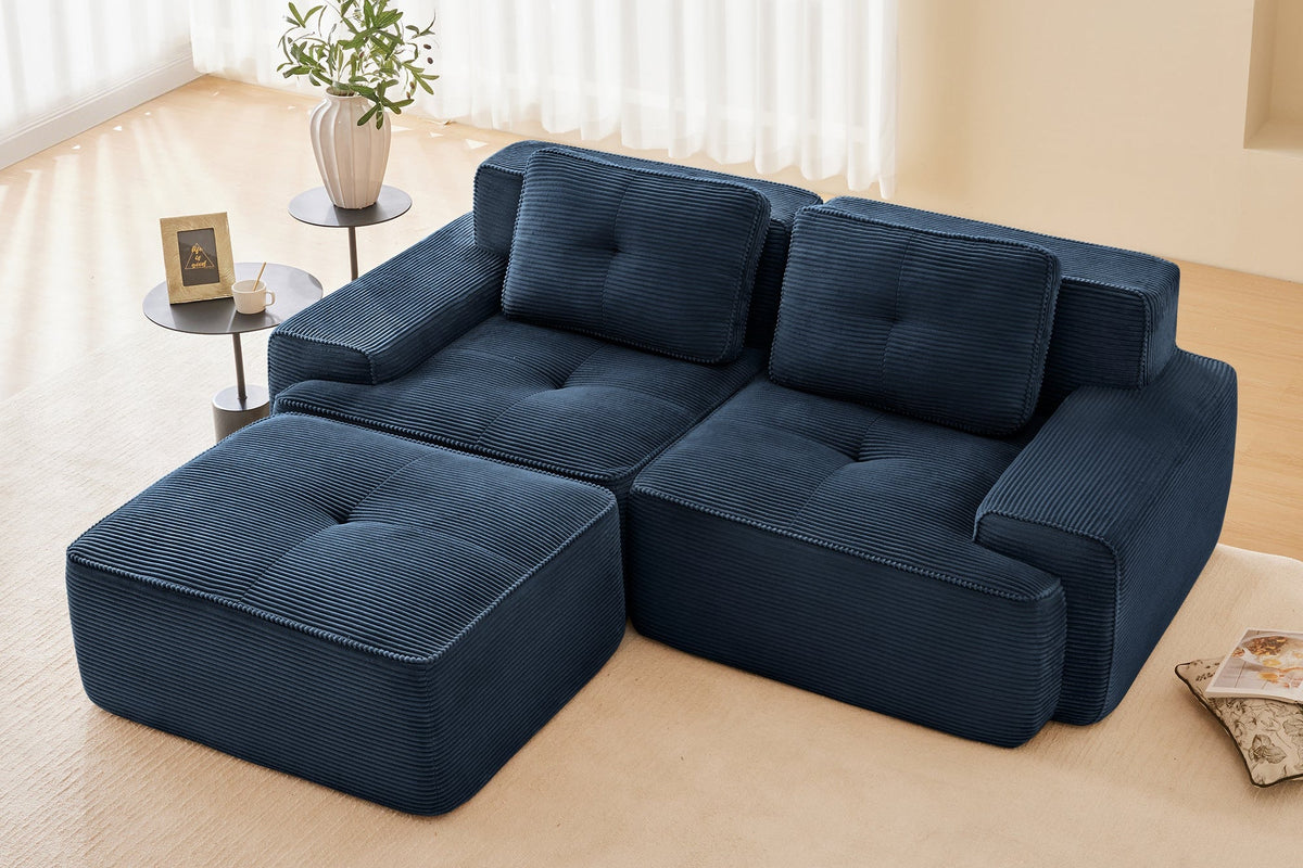 CORDELIA 82" Loveseat with 1 Ottoman