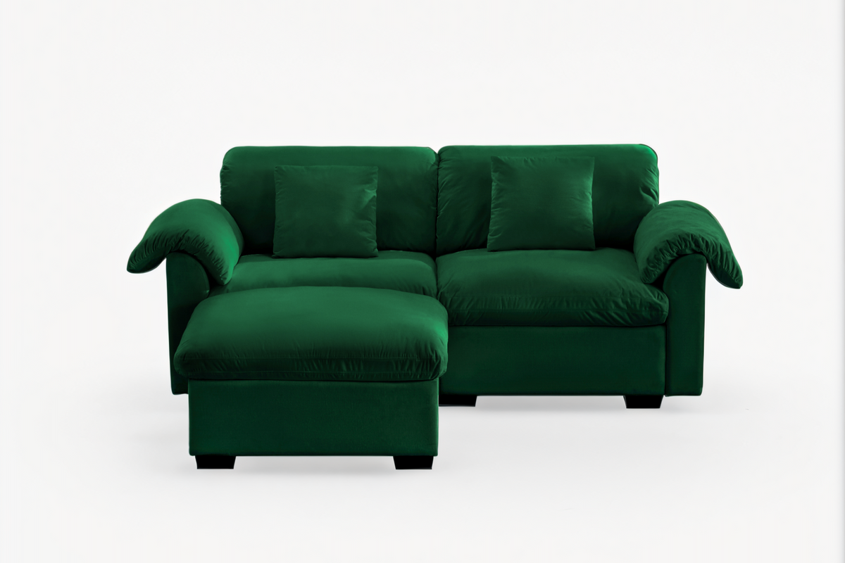 Parris 84&quot; Sofa 2 Seater With 1 Ottoman