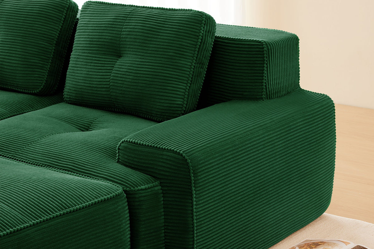 CORDELIA 153" 4-Seater Sofa with 2 Ottomans