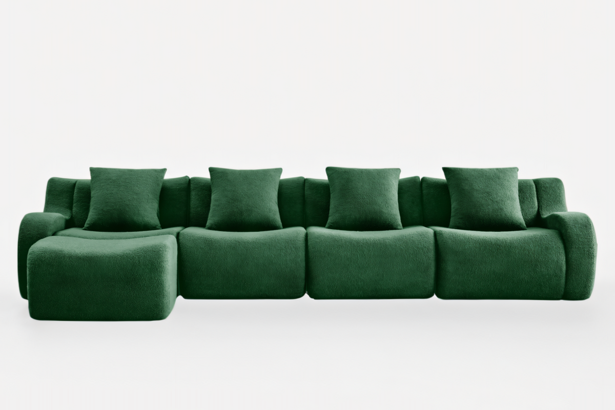 ROMA 148" 4-Seater Sofa with 1 Ottoman