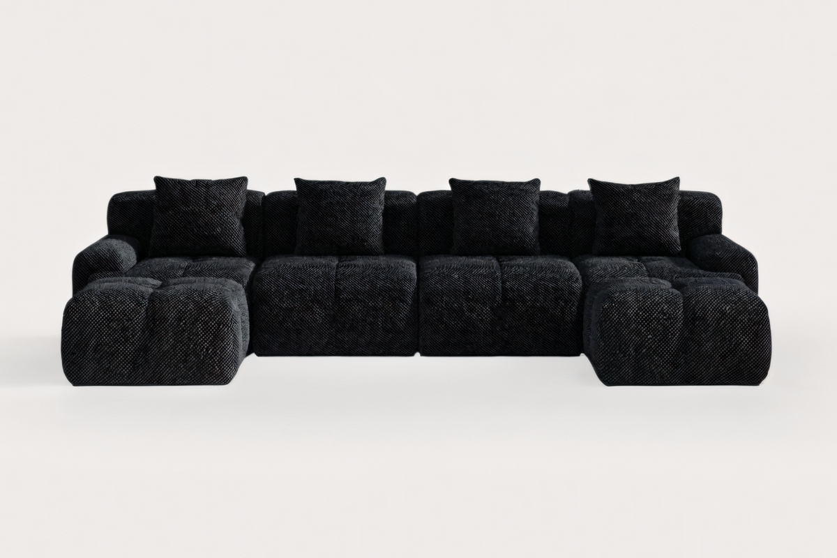 NEXO 135" 4-Seater Sofa with 2 Ottomans
