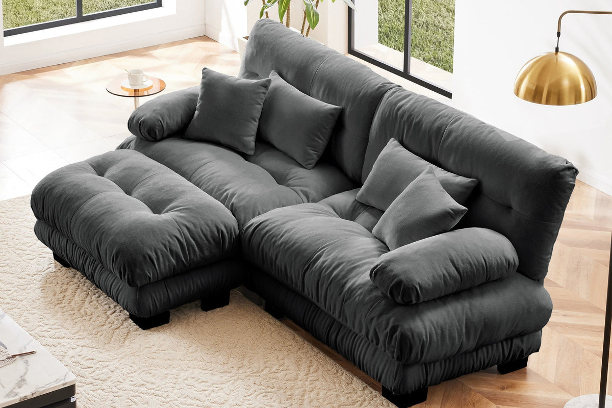 CLOUDIES 94&quot; Loveseat with 1 Ottoman