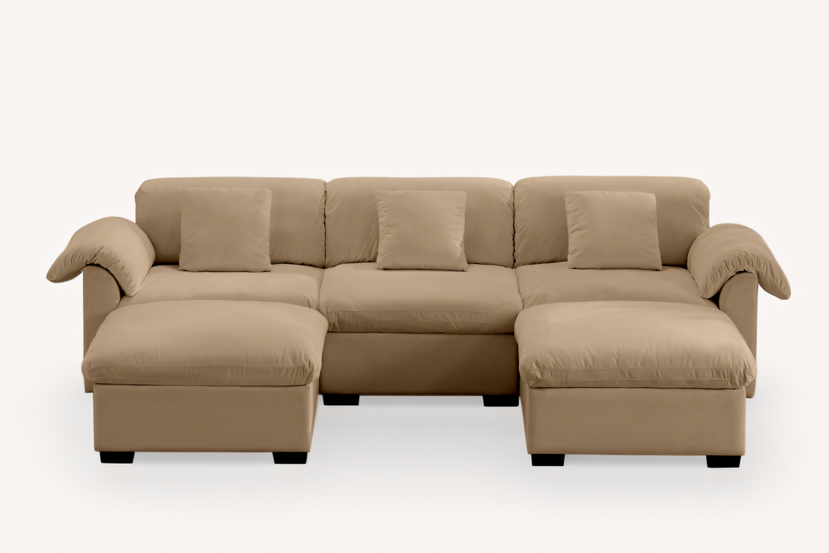 Parris 119&quot; Sofa 3 Seater With 2 Ottoman