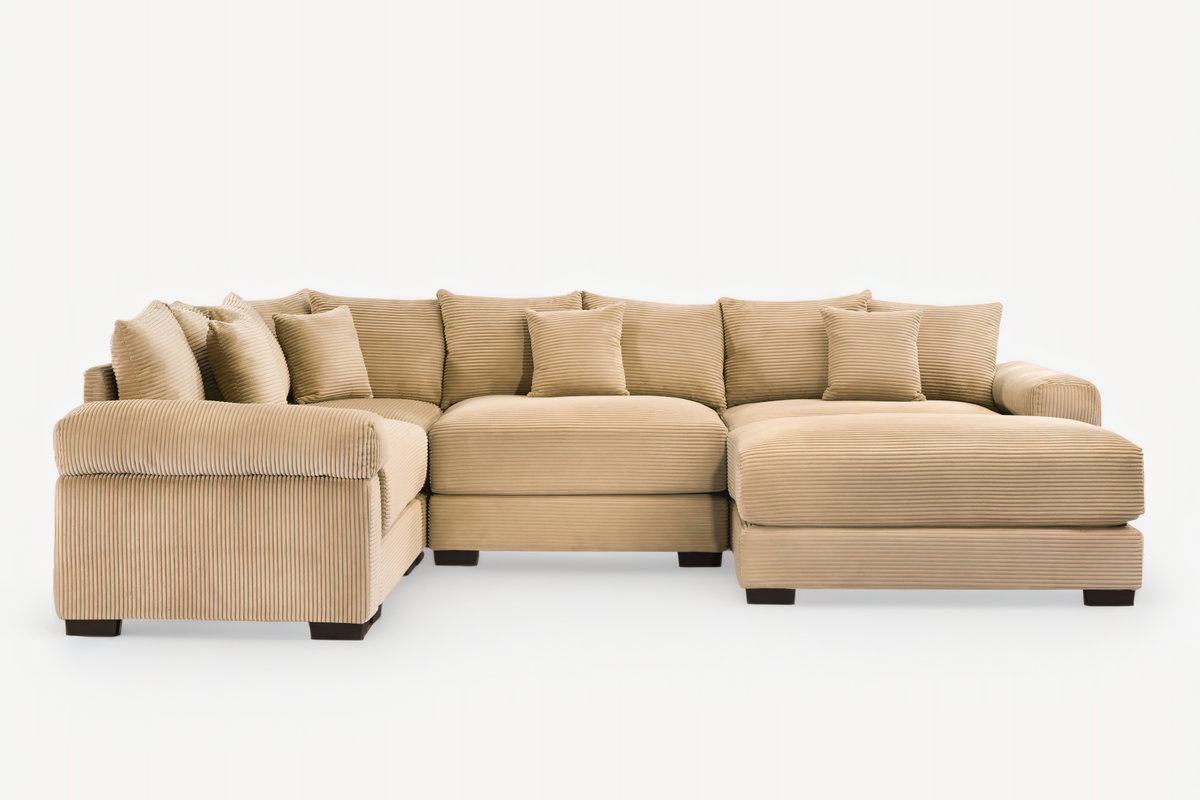 DESEO 196&quot; Sectional Sofa with Ottoman