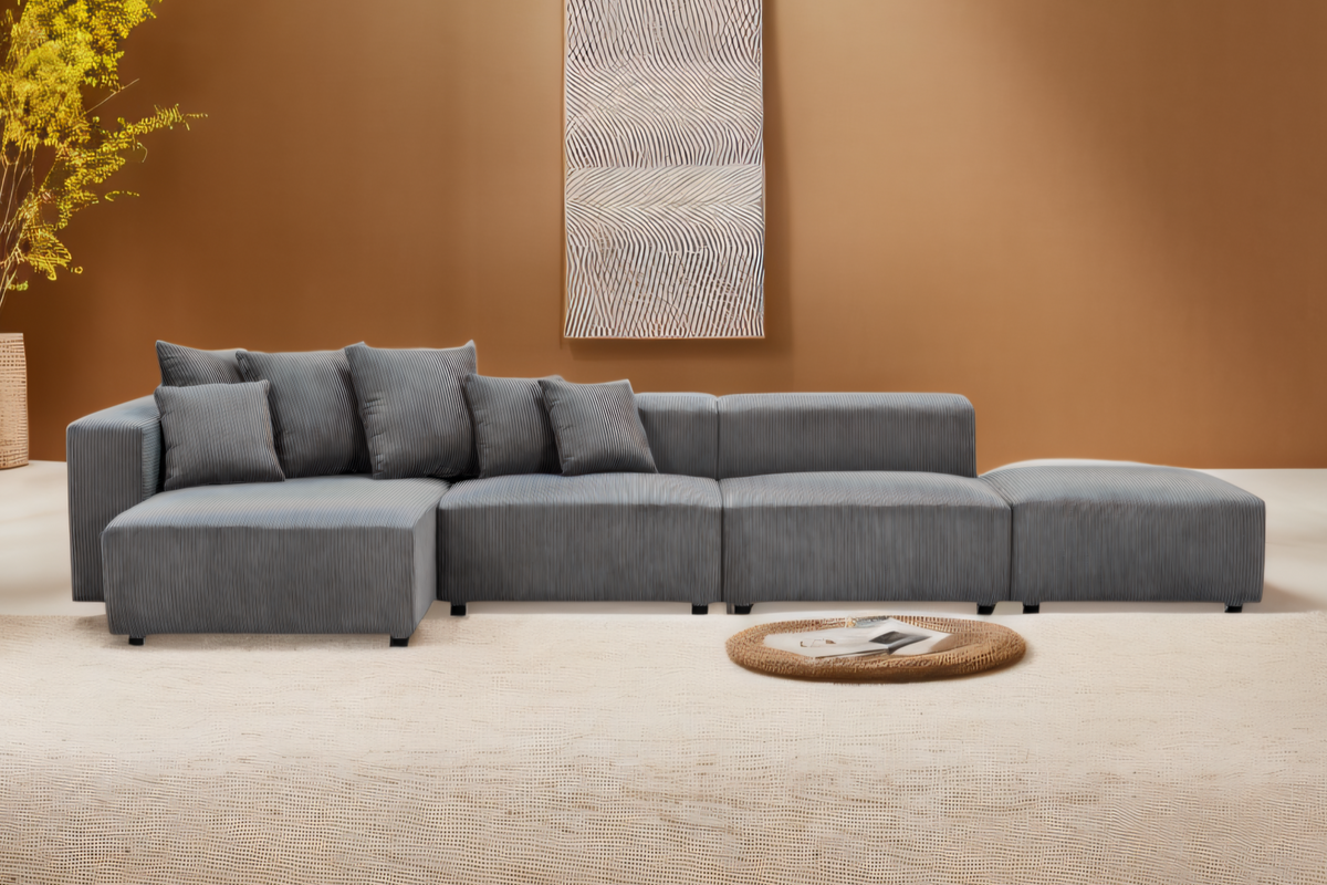 LUNOR 155&quot; 4 Seaters Sectional