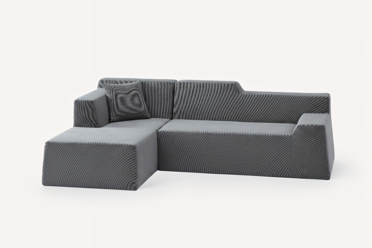 Livo 96" Corduroy Chaise Sofa