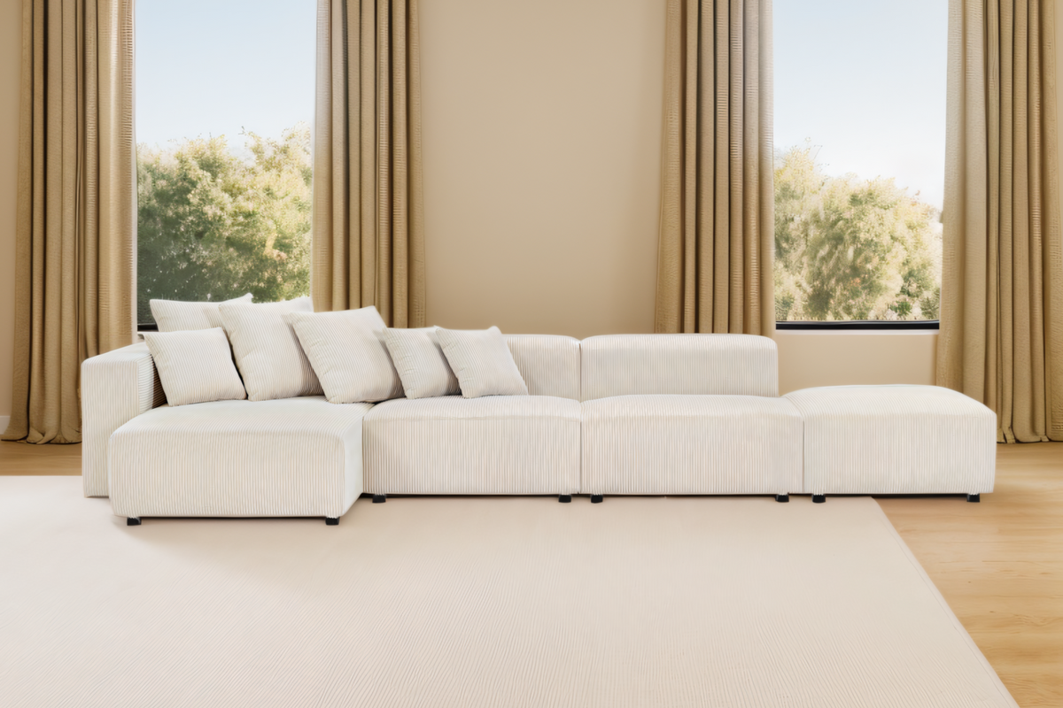 LUNOR 155&quot; 4 Seaters Sectional