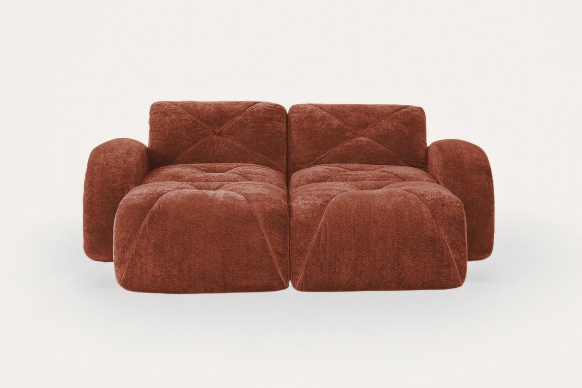 MYLO 80" Loveseat with 2 Ottomans