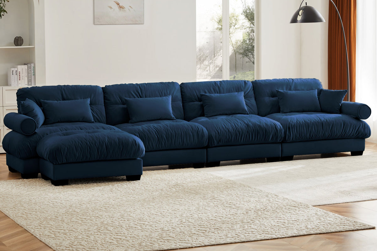 CLOUDIES 173&quot; 4 Seater Sofa with 1 Ottoman