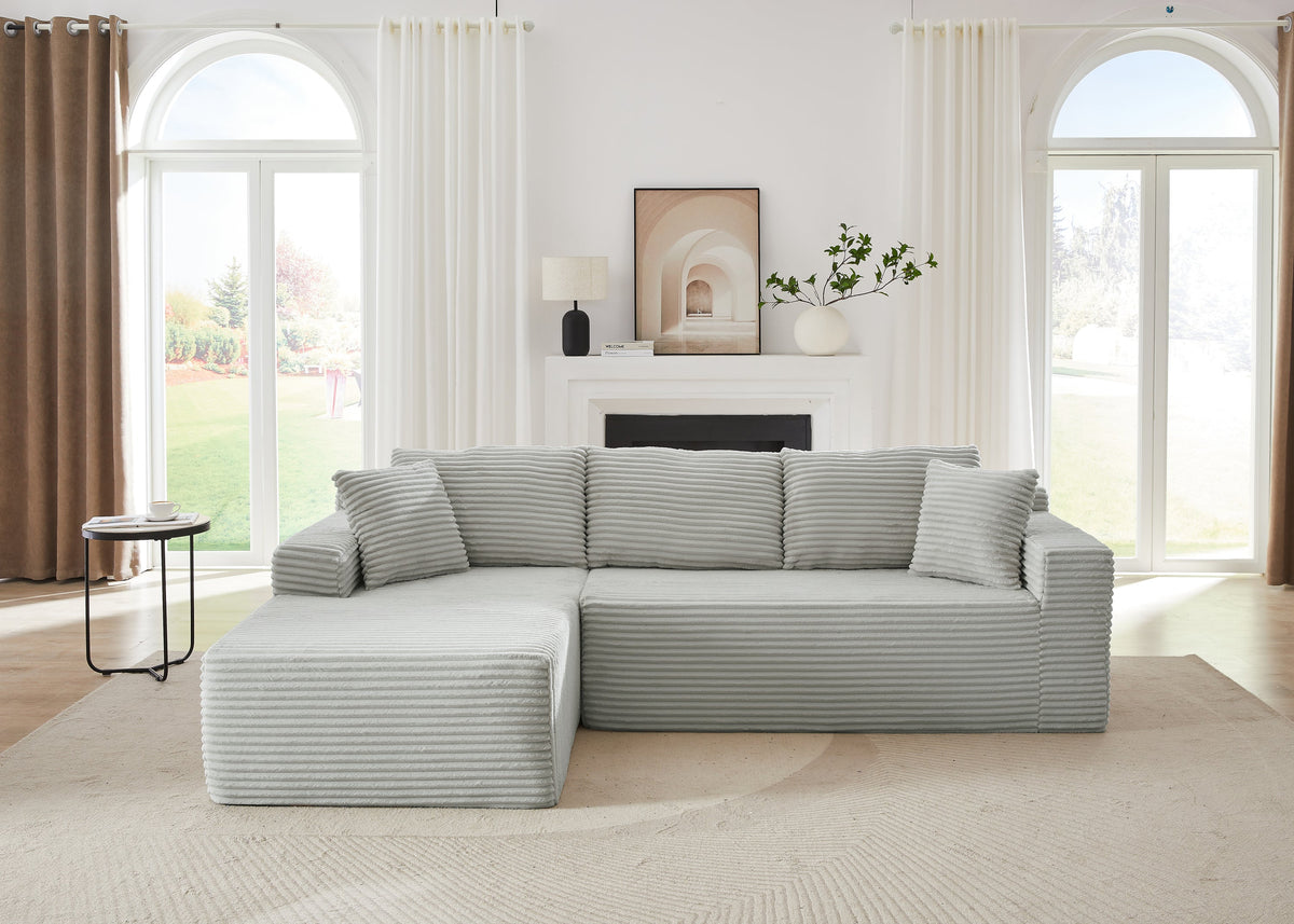 NOUVA 103" Corduroy Left Chaise Sofa