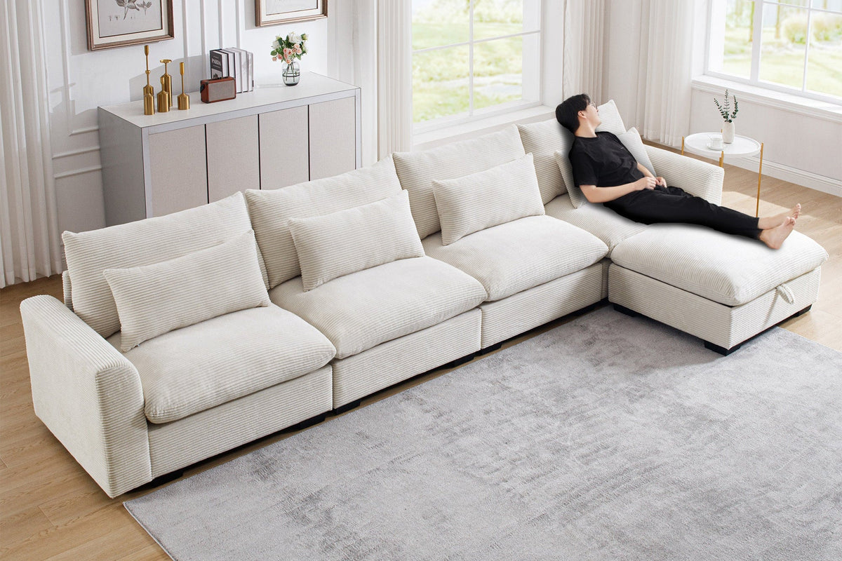 HARMONY 157&quot; 4-Seater Sofa with 1 Ottoman