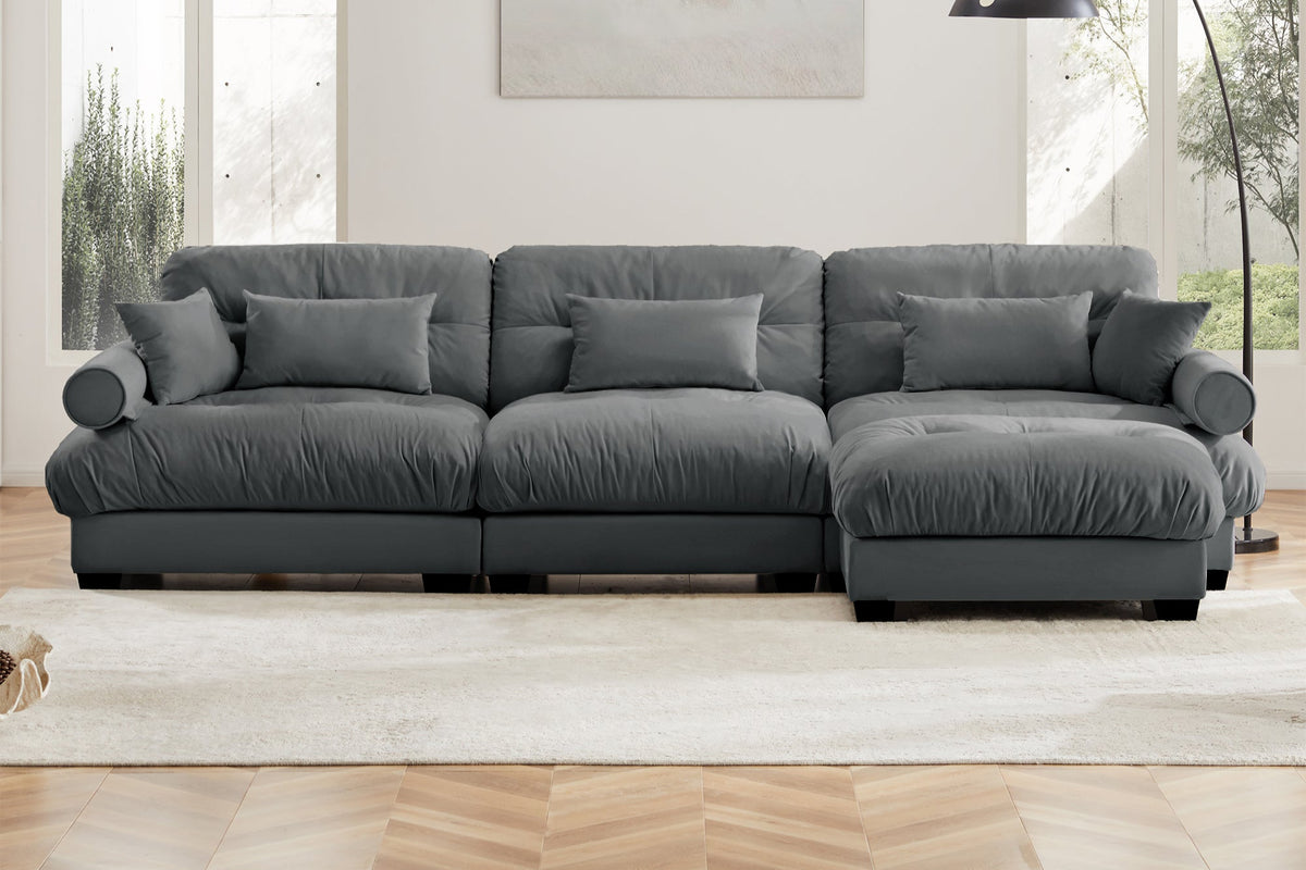 CLOUDIES 134&quot; 3 Seater Sofa with 1 Ottoman