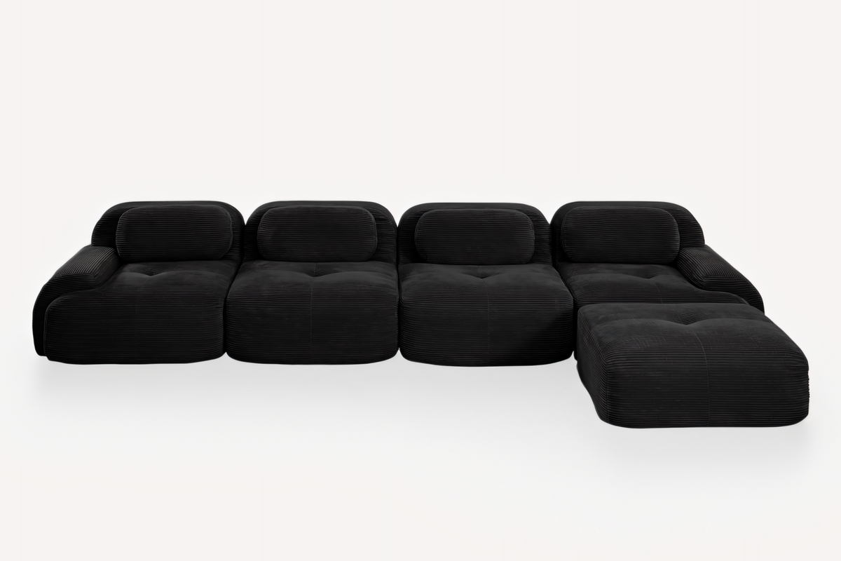 MIA 152&#39;&#39; 4-Seater Sofa with 1 Ottoman