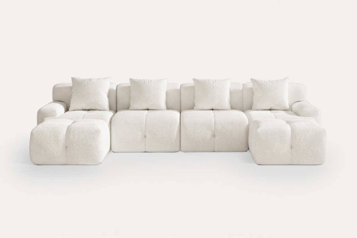 NEXO 135" 4-Seater Sofa with 2 Ottomans