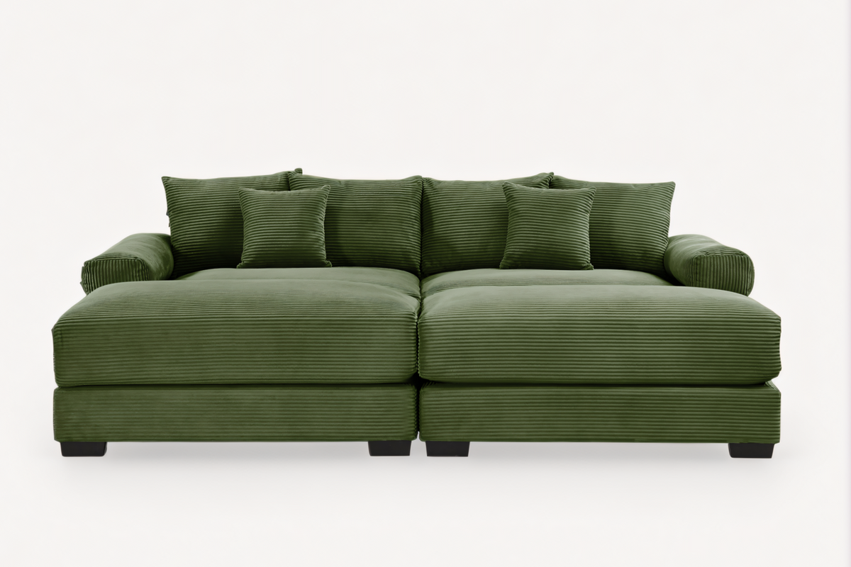 DESEO 92&quot; Loveseat with 2 Ottoman