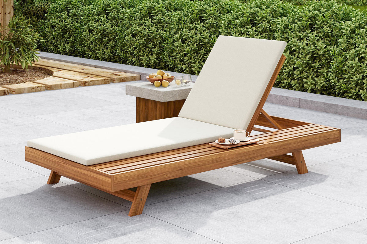 ORVA Lounge Chaise Side Table Set 2 Inch Thick Pad